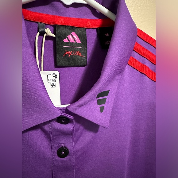 Adidas X Jay3lle Golf Polo Short Sleeve Shirt Purple Womens Size XS - Picture 2 of 6